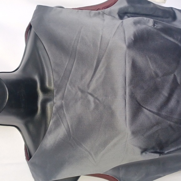 NWT BROOKS BROTHERS Dress Gray Silk Satin Sz 12, Side Zip, 20" PTP, 37" lg L - Picture 2 of 8